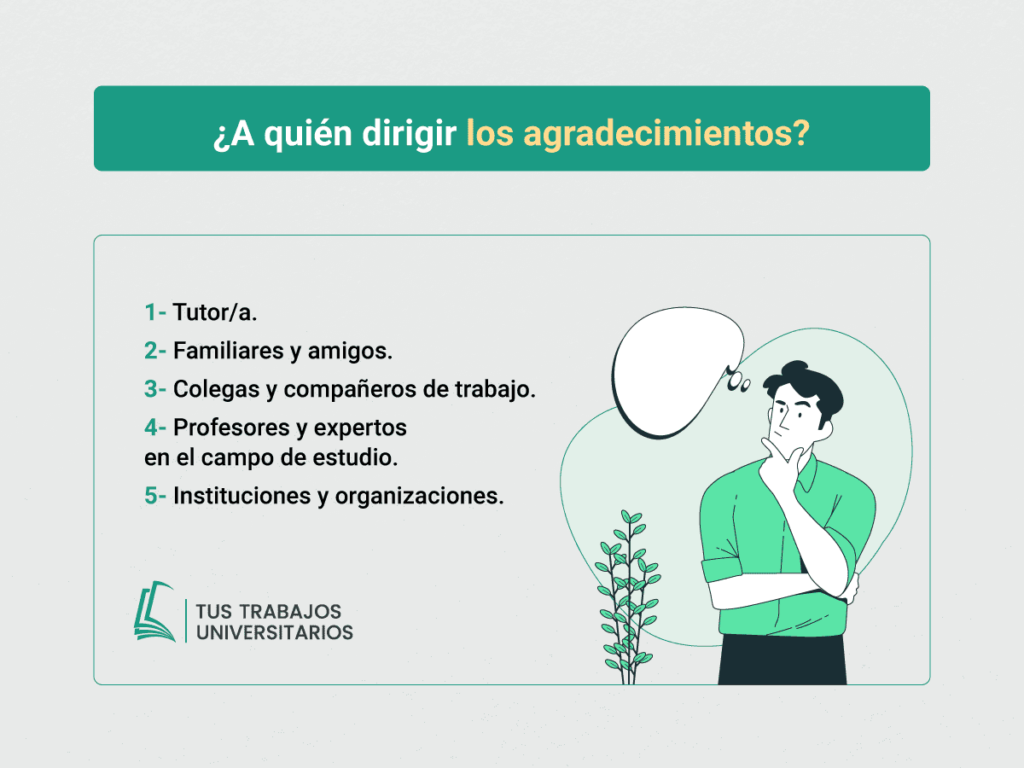 a quien dirigir los agradecimientos del tfg