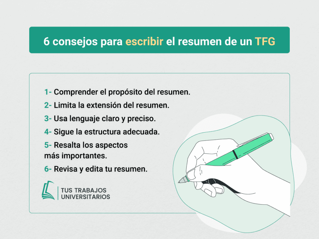 consejos para hacer el resumen del tfg
